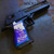 DESERT EAGLE GRIPS BLUE SILVER PVD DEEP ENGRAVED DEATH TAROT