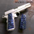 CUSTOM 1911 GRIPS BLUE MAMMOTH TOOTH SET 32