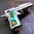 CUSTOM 1911 GRIPS MAMMOTH TUSK GREEN FUSION THIN