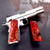 CUSTOM 1911 GRIPS MAMMOTH TUSK RED FUSION set 1