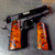 CUSTOM 1911 GRIPS DESERT IRONWOOD BURL SET 051