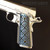 1911 PISTOL GRIPS TITANIUM ICE BLUE FROST TESSERAE