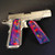 1911 Handgun Grips Vibrant Lab Grown Opal Spectrum Gemstone Colors - Fluctuating variations Crafted in House