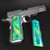 1911 Gun Grips Blue and Green hues of varying colors Lab Opal Aurora