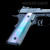 1911 PISTOL GRIPS TITANIUM HYBRID ONE OF A KIND 1 OF 1 PEARL ICE W/ MULTI HUED INLAYS