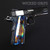 1911 PISTOL GRIPS HYBRID NITRE BLUE GRIP WITH FLAME TITANIUM INLAYS