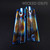 1911 PISTOL GRIPS HYBRID NITRE BLUE GRIP WITH FLAME TITANIUM INLAYS