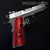1911 Red Aluminum Handgun Grips Engraved Valkyrie - Meticulously engraved