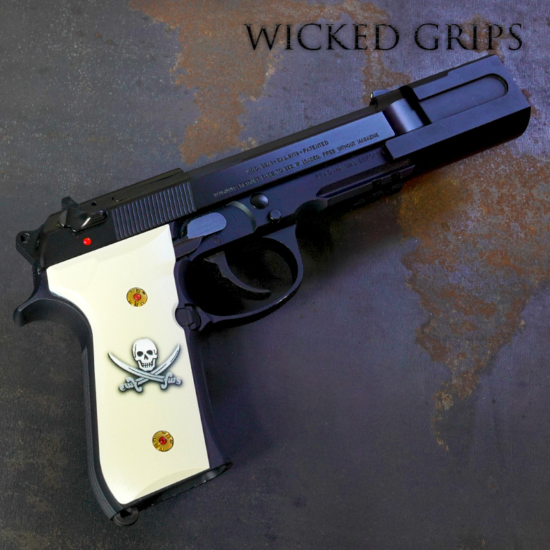 BERETTA 92FS GRIPS SWORD CUTLASS BLACK LAGOON