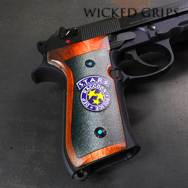 BERETTA 92FS GRIPS STARS RACCOON CITY POLICE RESIDENT EVIL