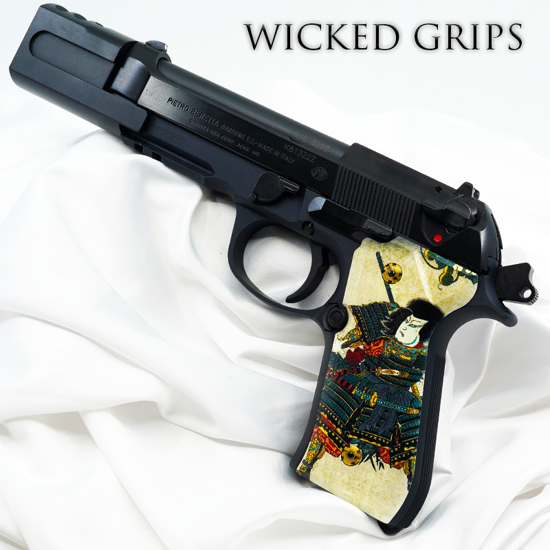 CUSTOM BERETTA 92FS GRIPS SAMURAI