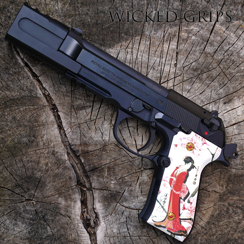 CUSTOM BERETTA 92FS PISTOL GRIPS GEISHA