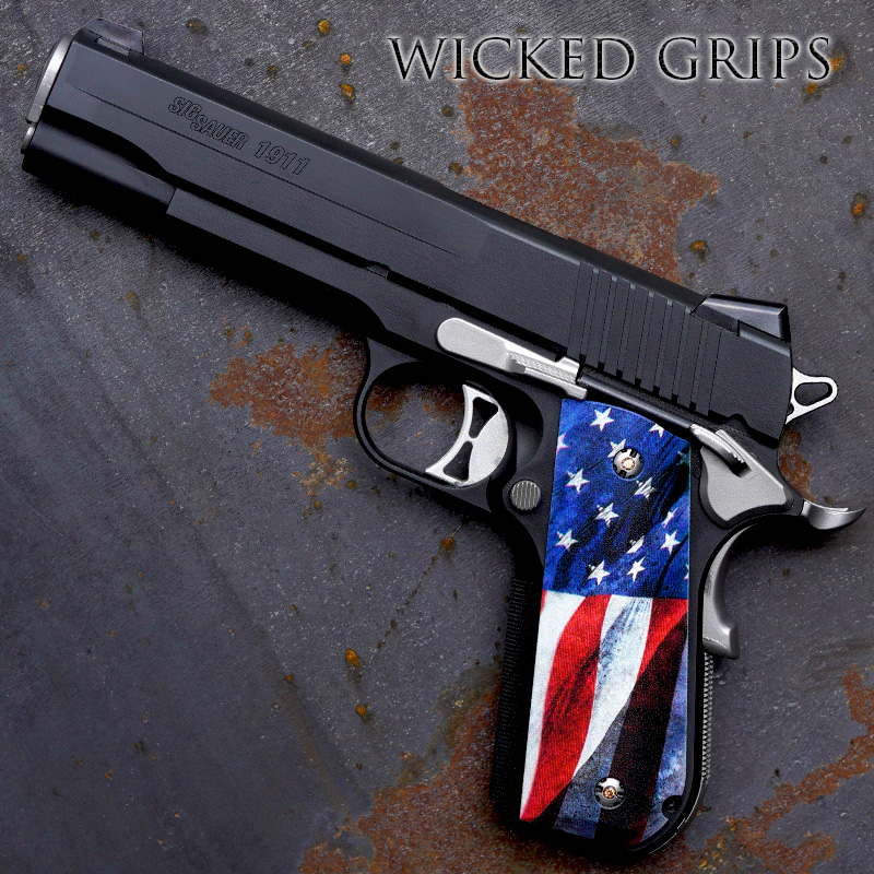 SIG SAUER 1911 FASTBACK PISTOL GRIPS AMERICAN FLAG V2