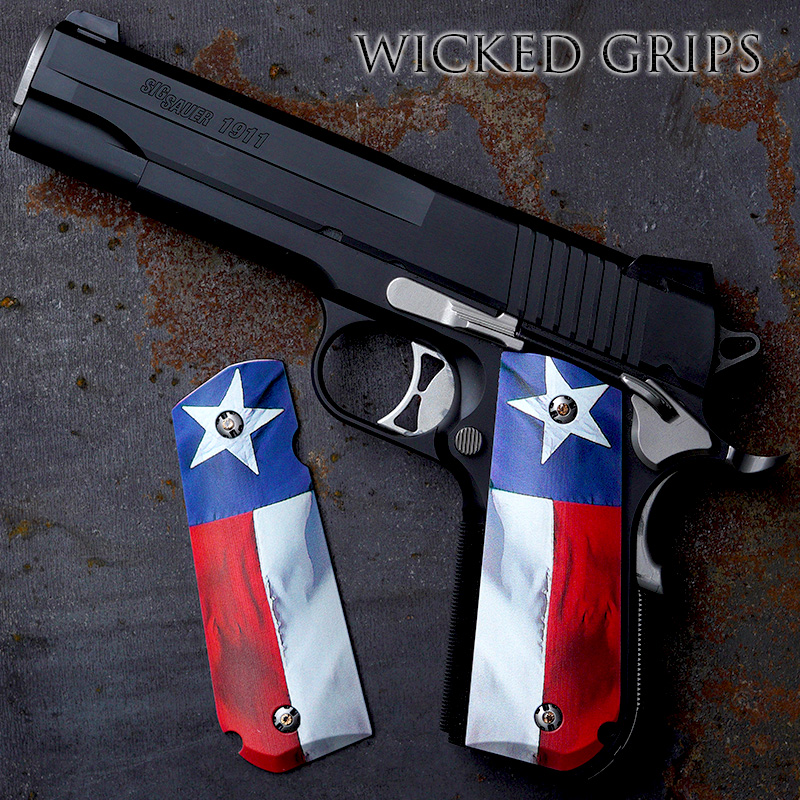 SIG SAUER 1911 FASTBACK PISTOL GRIPS TEXAS FLAG V2