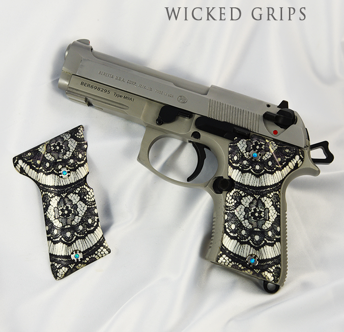 BERETTA 92 COMPACT PISTOL GRIPS BLACK LACE