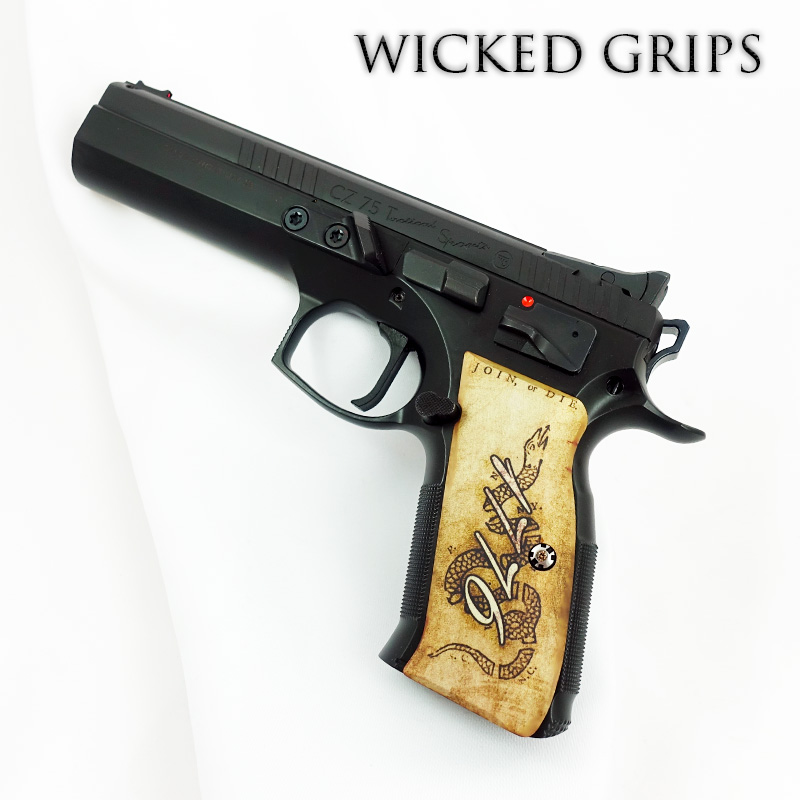 CZ-75 CUSTOM PISTOL GRIPS 1776 JOIN OR DIE