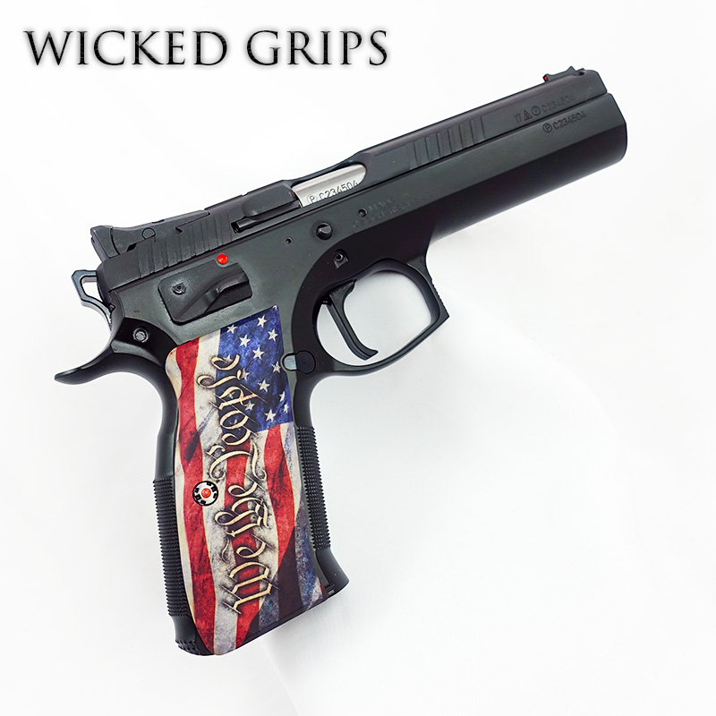 CZ-75 CUSTOM PISTOL GRIPS WE THE PEOPLE V4