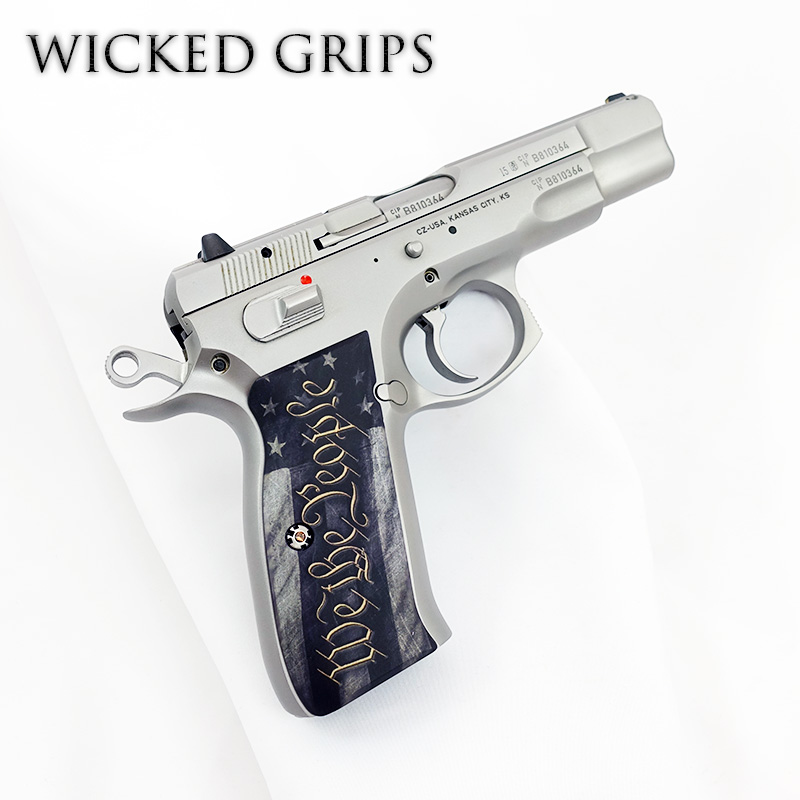 CZ-75 CUSTOM PISTOL GRIPS WE THE PEOPLE V5