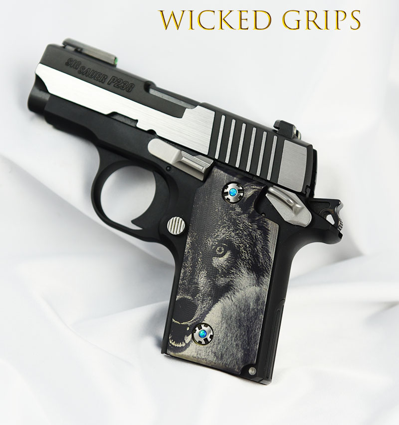 SIG SAUER P238 CUSTOM PISTOL GRIPS WOLF