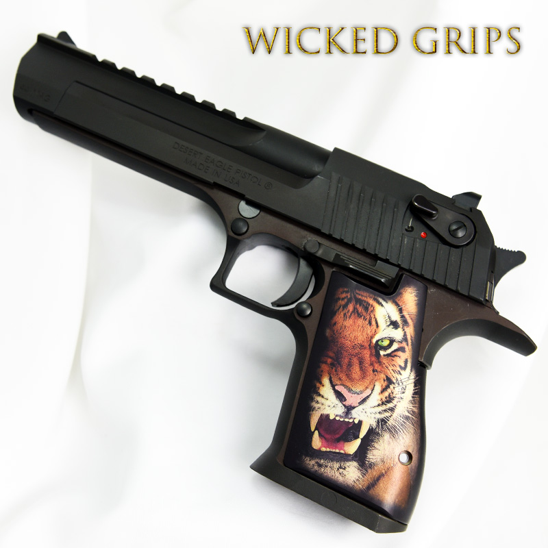 CUSTOM DESERT EAGLE GRIPS TIGER