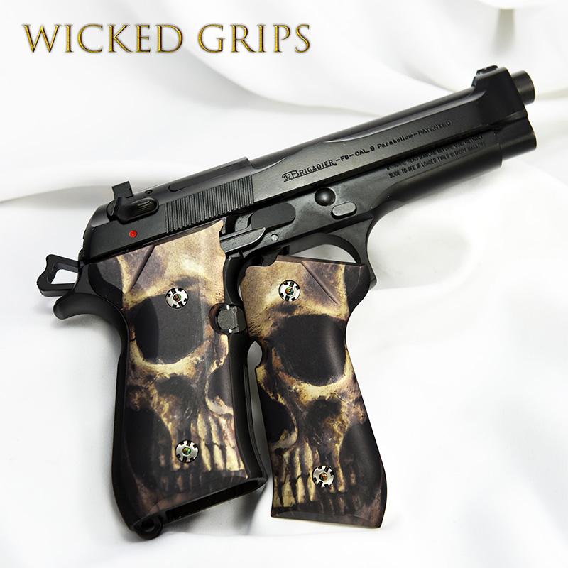 beretta-92fs-custom-grips-full-skull-face