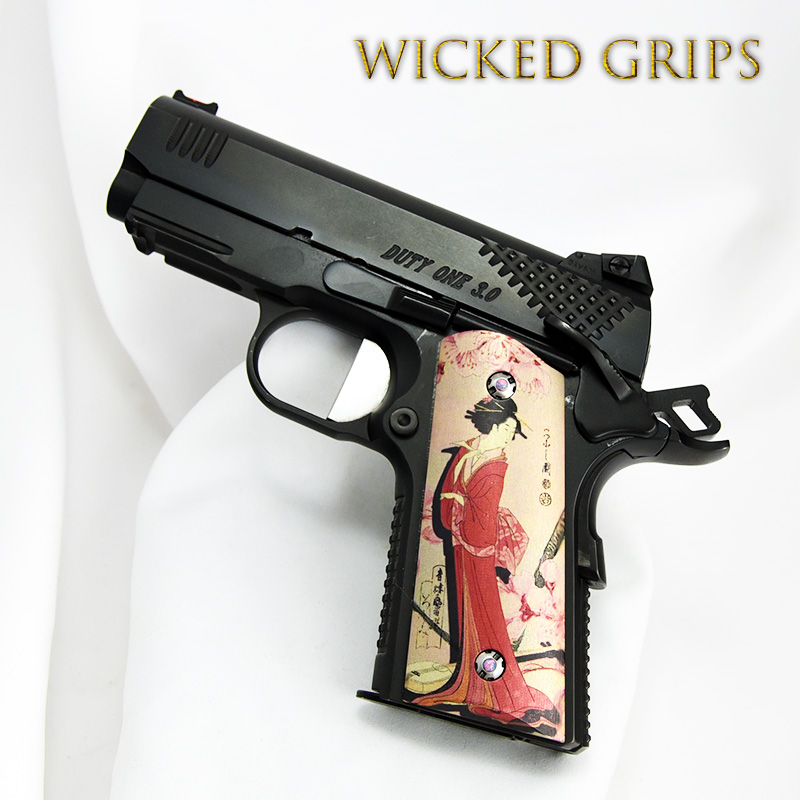 1911 COMPACT OFFICERS MODEL GRIPS GEISHA