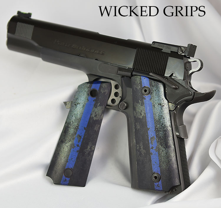 PARA ORDNANCE 1911 GRIPS P14,16,18 THIN BLUE LINE