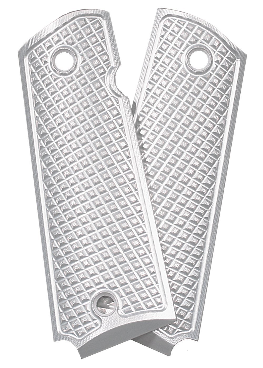 ALUMAGRIPS 1911 PISTOL GRIPS GRATER SILVER