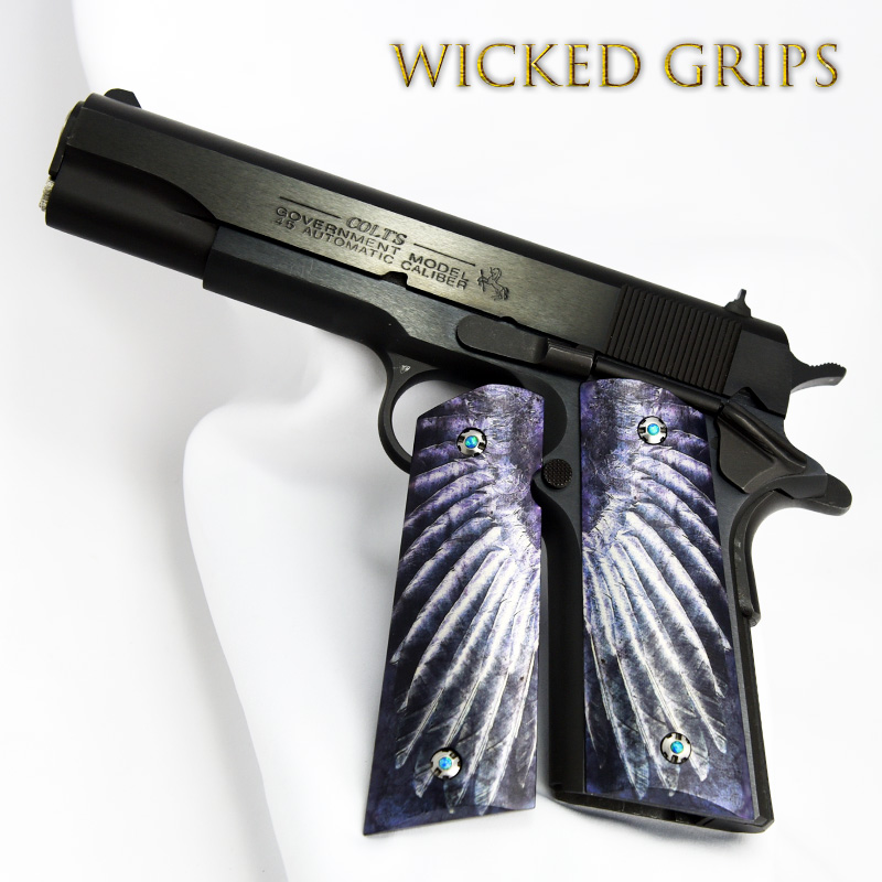 CUSTOM 1911 GUN GRIPS WING