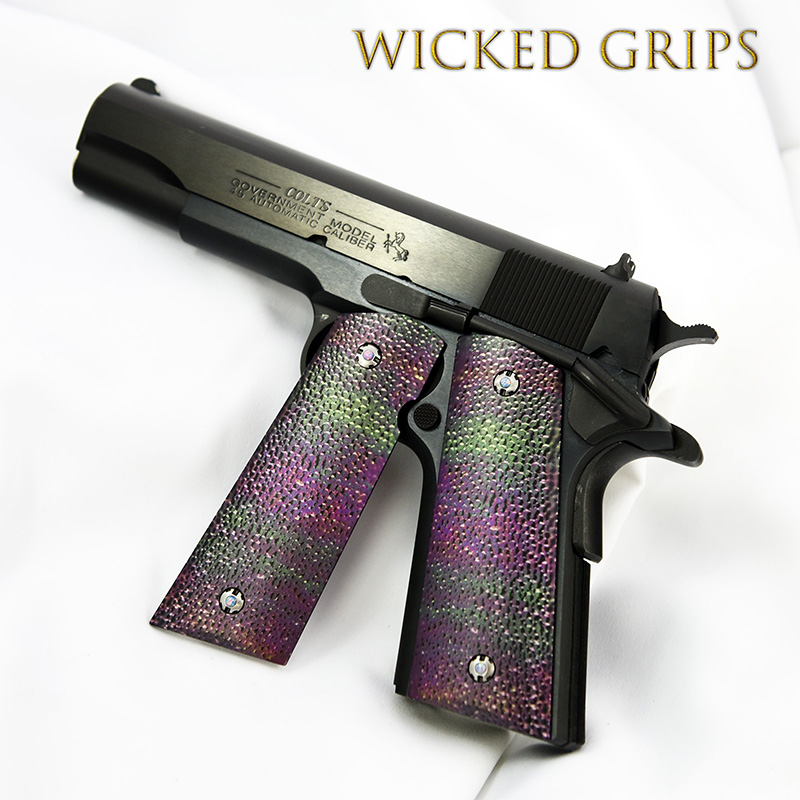 custom-1911-grips-oil-slick-rayskin