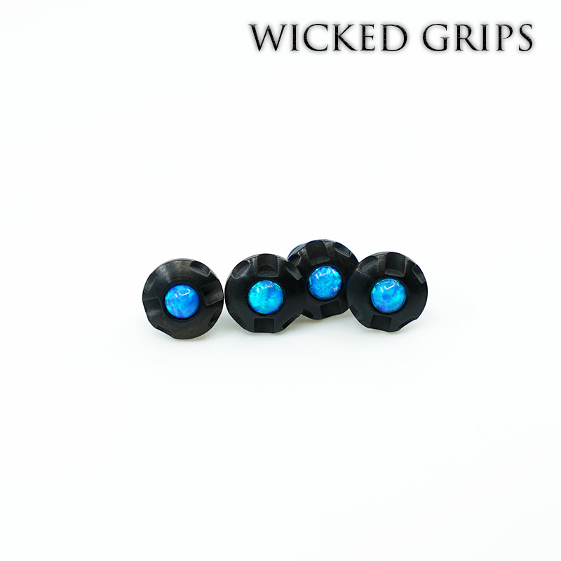 1911 Custom Grip Screws Gemstone-BLACK PVD