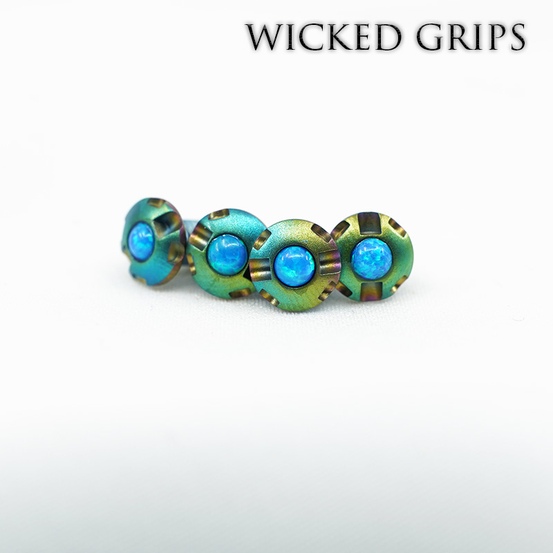 1911 Custom Grip Screws Gemstone-RAINBOW PVD