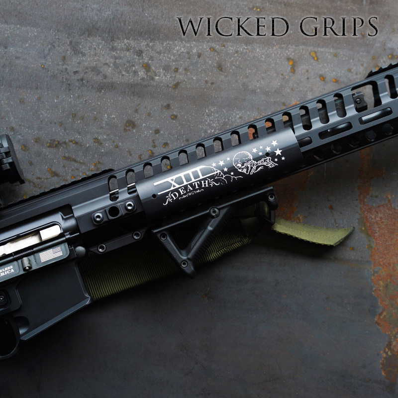 AR15 PICATINNY QUAD RAIL COVER DEATH TAROT