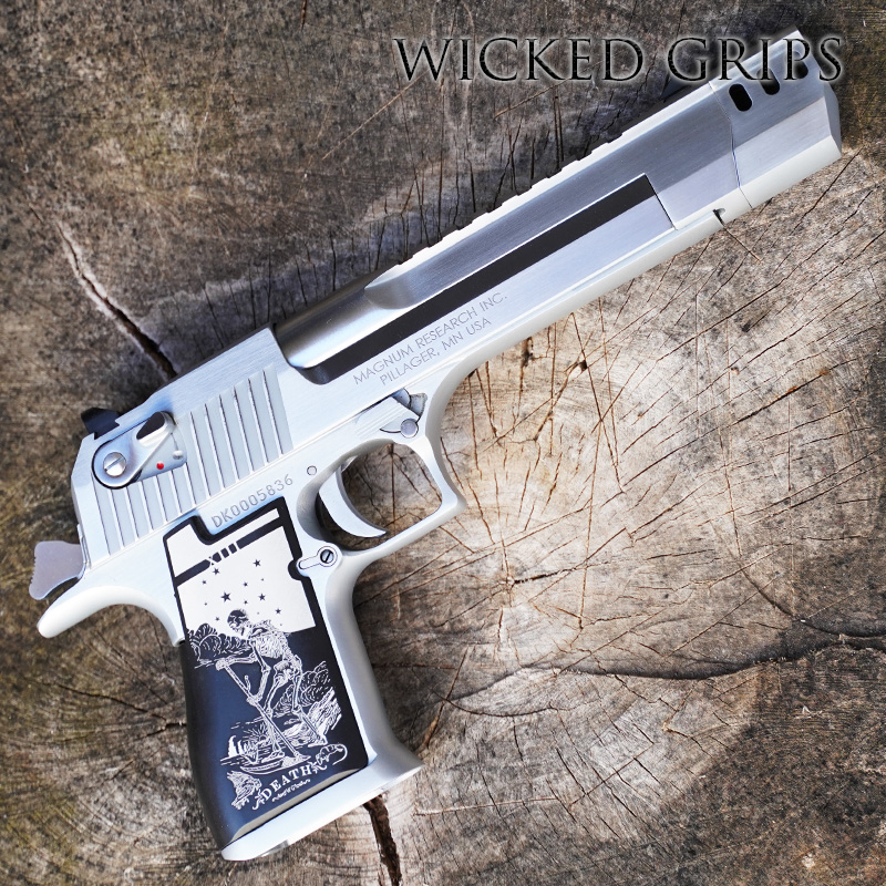 CUSTOM DESERT EAGLE PISTOL GRIPS BLACK TAROT