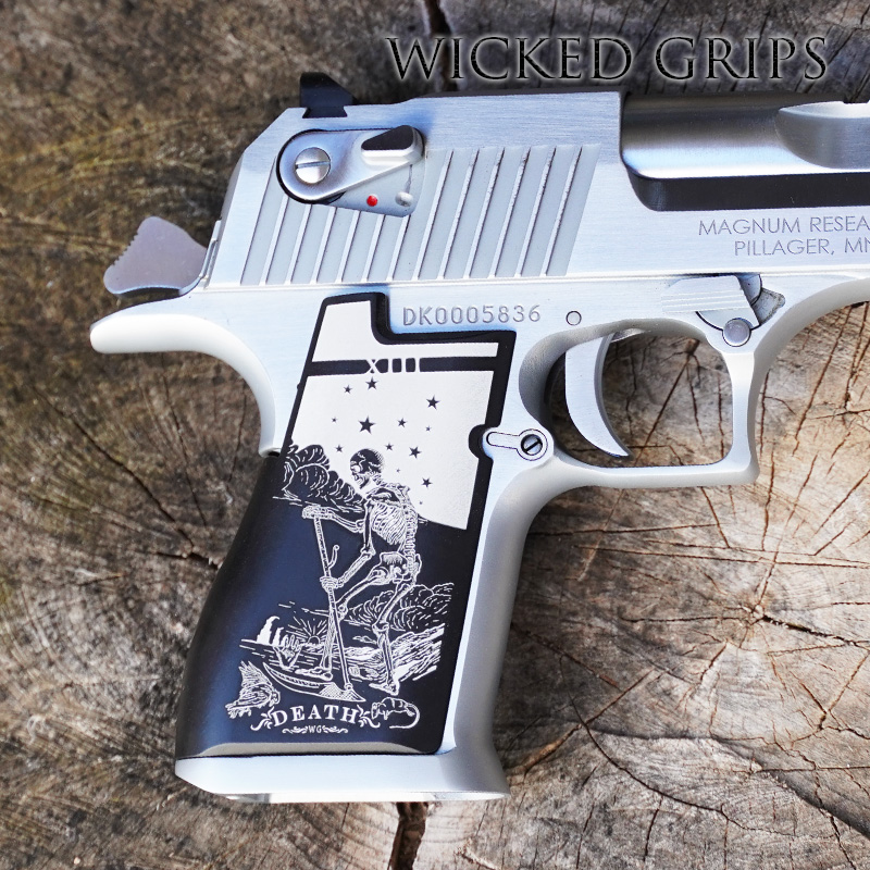 CUSTOM DESERT EAGLE PISTOL GRIPS BLACK TAROT