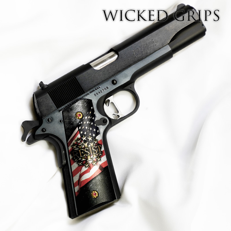 CUSTOM 1911 PISTOL GRIPS AMERICAN RESISTANCE