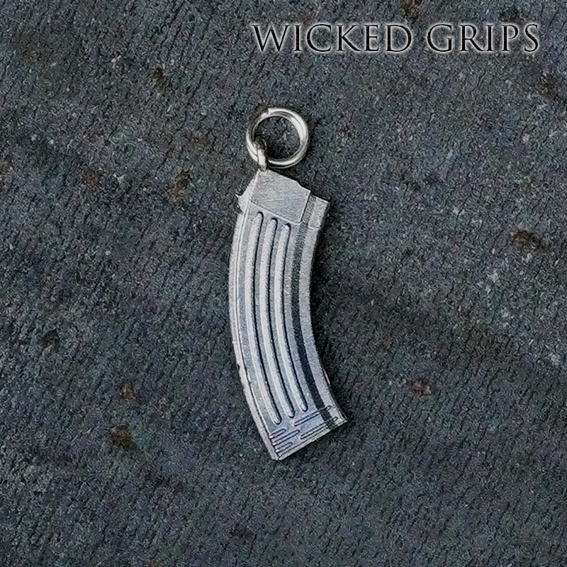 Silver AK-47 Magazine Pendant