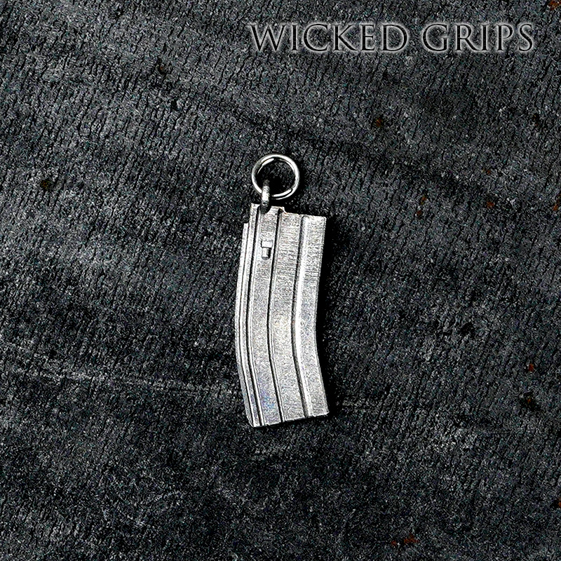 Silver AR-15 Magazine Pendant