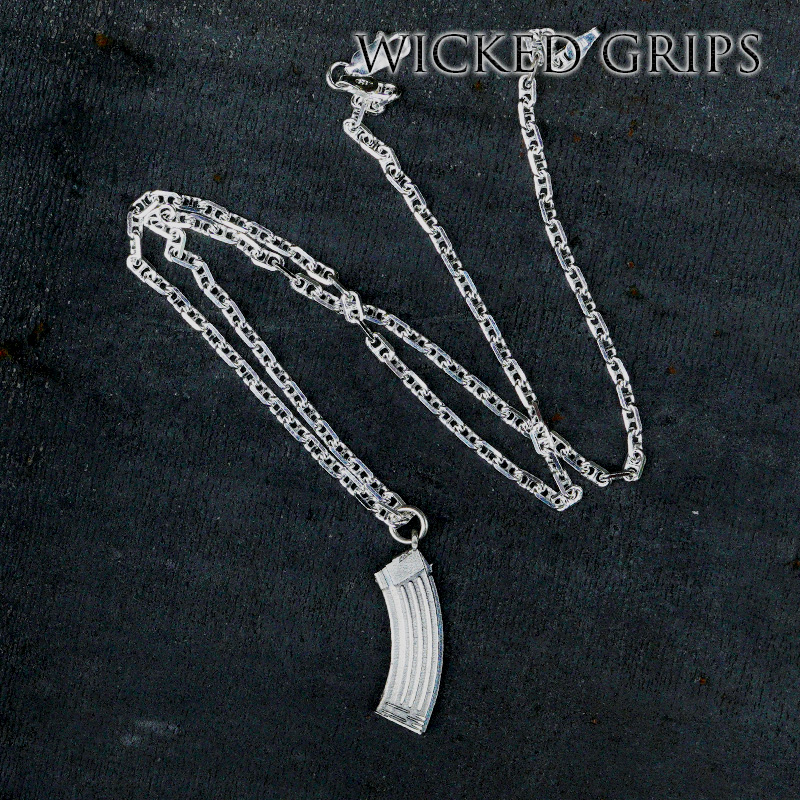 Silver AK-47 Magazine Pendant