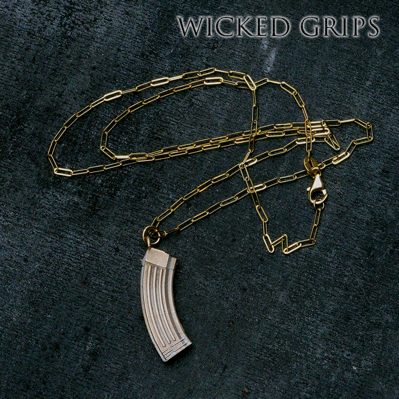 14kt GOLD AK-47 MAGAZINE PENDANT