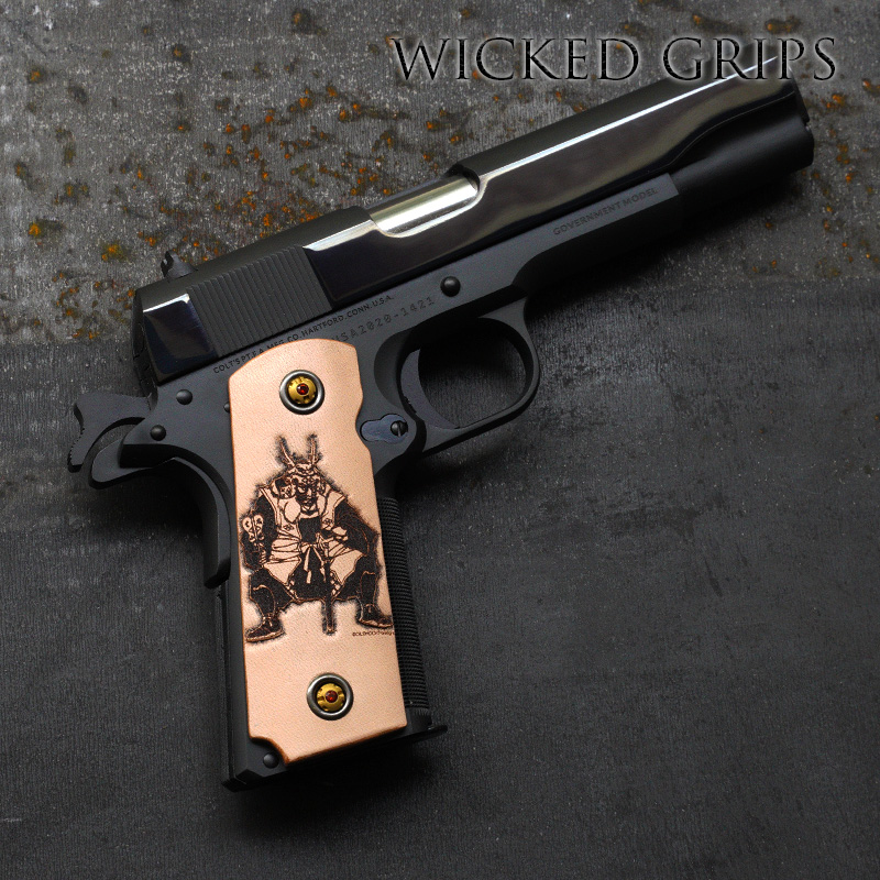 1911 DEER LEATHER INDEN DAIMYO GRIPS by RISE