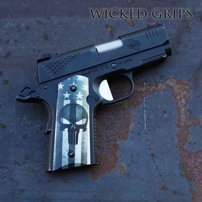 1911 COMPACT OFFICERS MODEL GRIPS AMERICAN PUNISHER