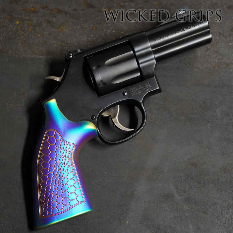 CUSTOM S&W K L X FRAME RAINBOW HEXWAVE