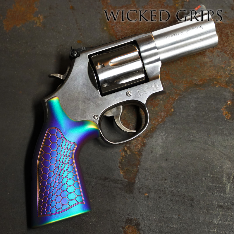 CUSTOM S&W K L X FRAME RAINBOW HEXWAVE