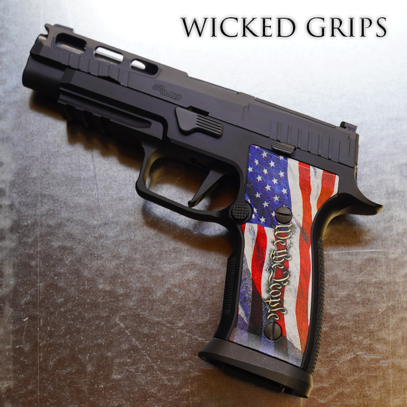 SIG SAUER 320 AXG CUSTOM GRIPS WE THE PEOPLE V4