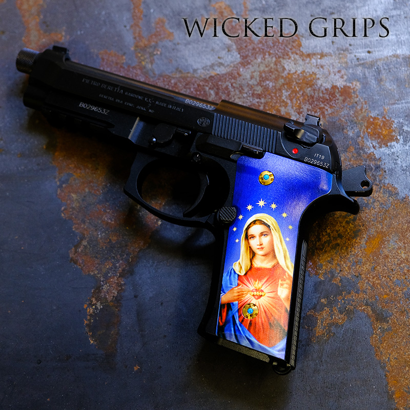 CUSTOM BERETTA 92X M9A3 GRIPS FULL MARY