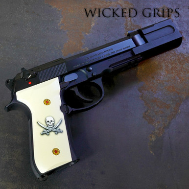 BERETTA 92FS GRIPS SWORD CUTLASS BLACK LAGOON