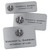 Silver Satin Aluminum Badge