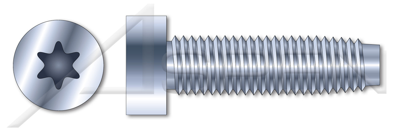 Thread Rolling Screws M6-1.0 X 30mm Torx Drive Steel Zinc Trilobe  Triangular Body with Threads for Metals Vickers HV 450 DIN 7500 Type E ME082