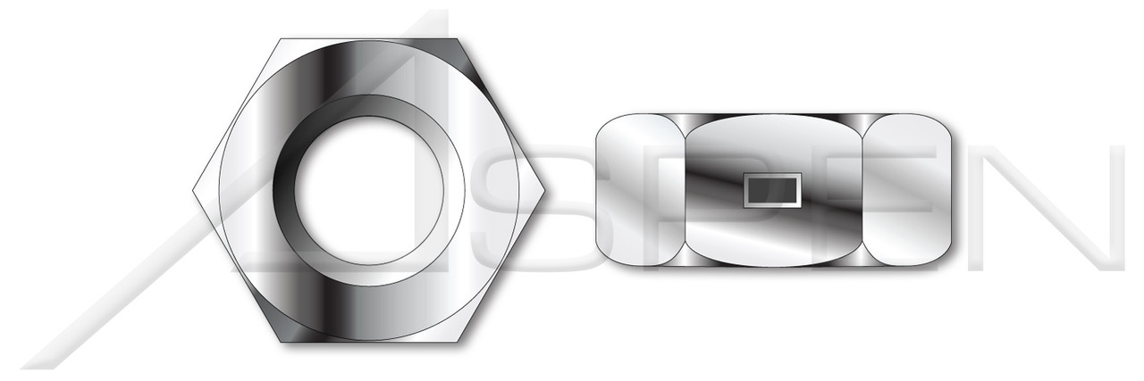 2-Way Reversible Lock Nuts 1/4-20 Hex Drive Steel Zinc